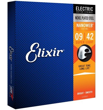 Elixir žice Electric 9-42 NANOWEB Super Light
