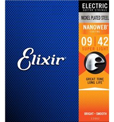 Elixir žice Electric 9-42 NANOWEB Super Light