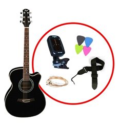 Flight F-230 BLK akustična gitara paket