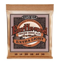 Ernie Ball 2150 Earthwood Extra Light Phosphor Bronze 10-50