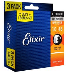 Elixir žice Electric 10-46 NANOWEB 3 Pack
