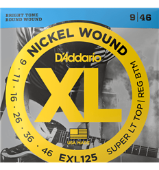 D'Addario EXL125 9-46 Super Light Top Regular Bottom Set