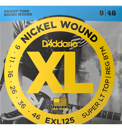 D'Addario EXL125 9-46 Super Light Top Regular Bottom Set