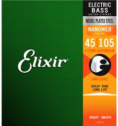 Elixir 14077 Electric Bass NANOWEB Medium Long Scale 45-105 žice za 4-žičanu bas gitaru
